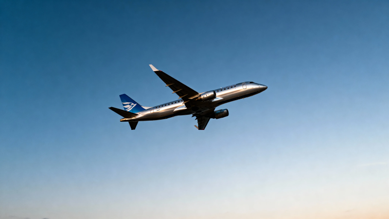 飞机翱翔蓝天图片