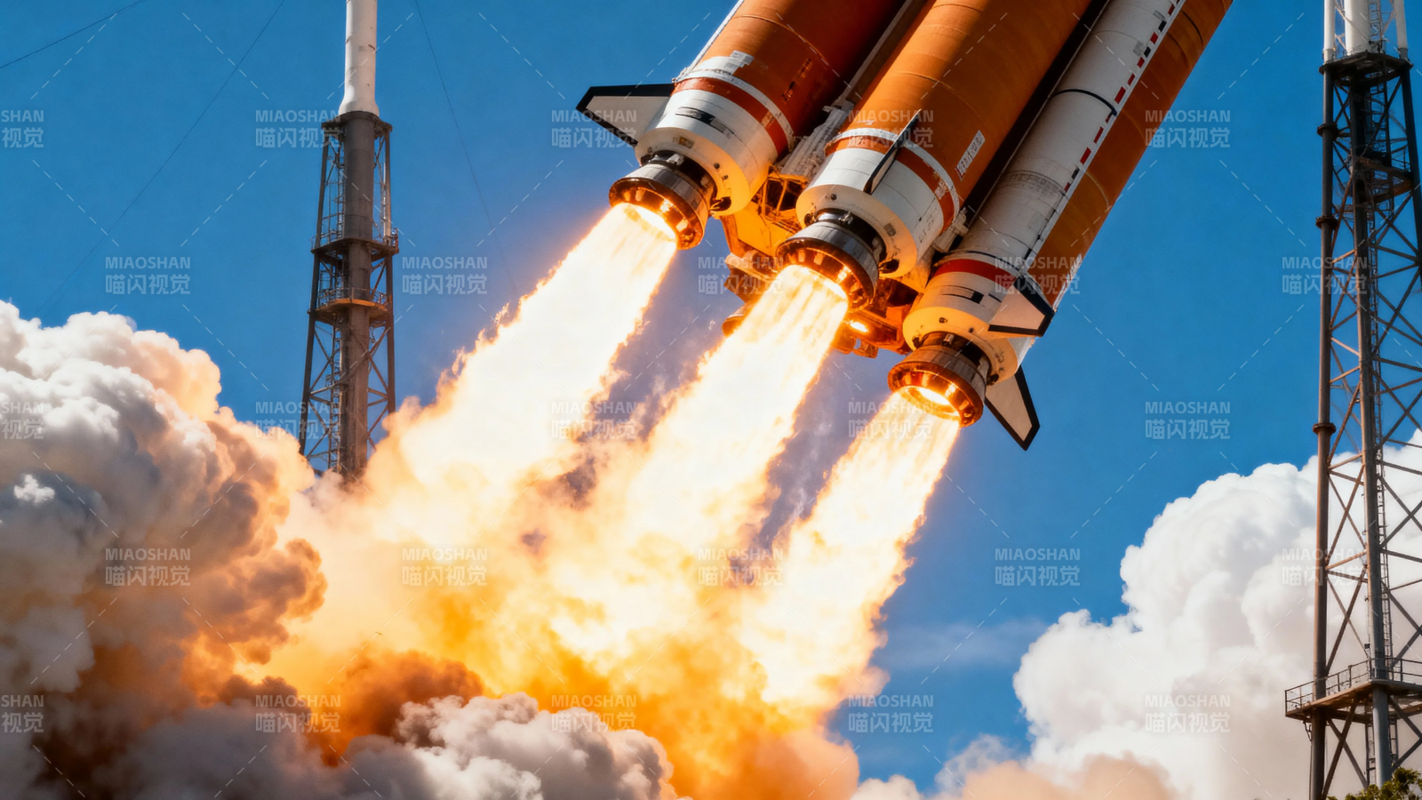 火箭升空 烈焰冲天图片