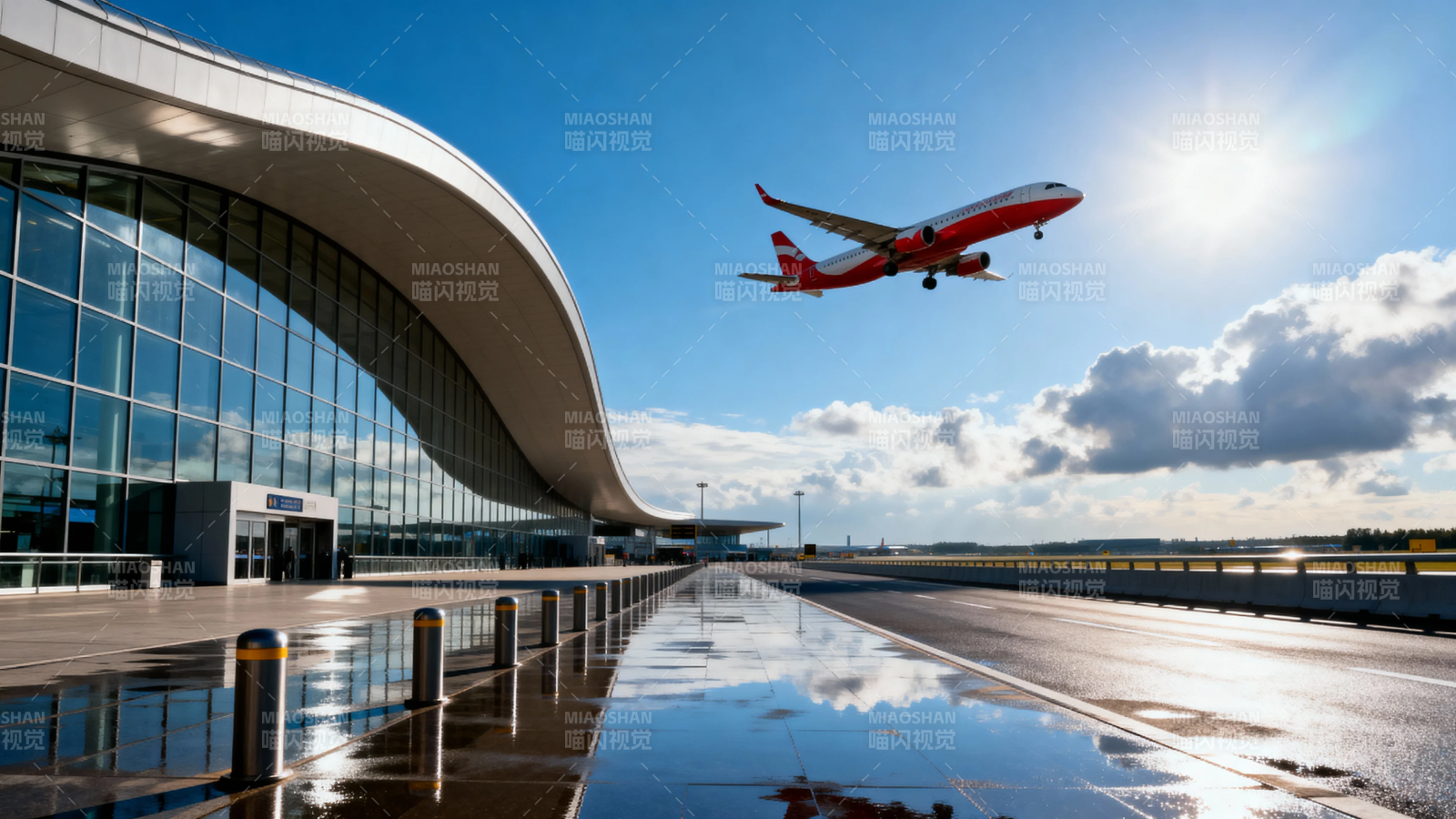 飞机起飞 现代机场掠影图片