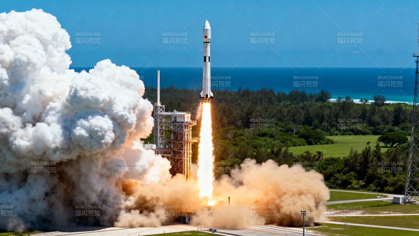 火箭升空 烈焰冲天图片