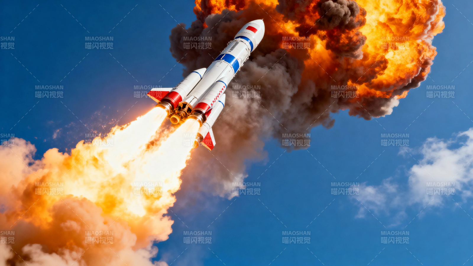 火箭升空 烈焰冲天图片
