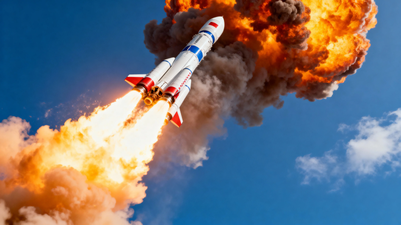 火箭升空 烈焰冲天图片