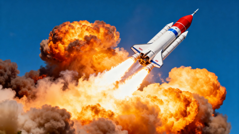 火箭升空 烈焰腾空图片