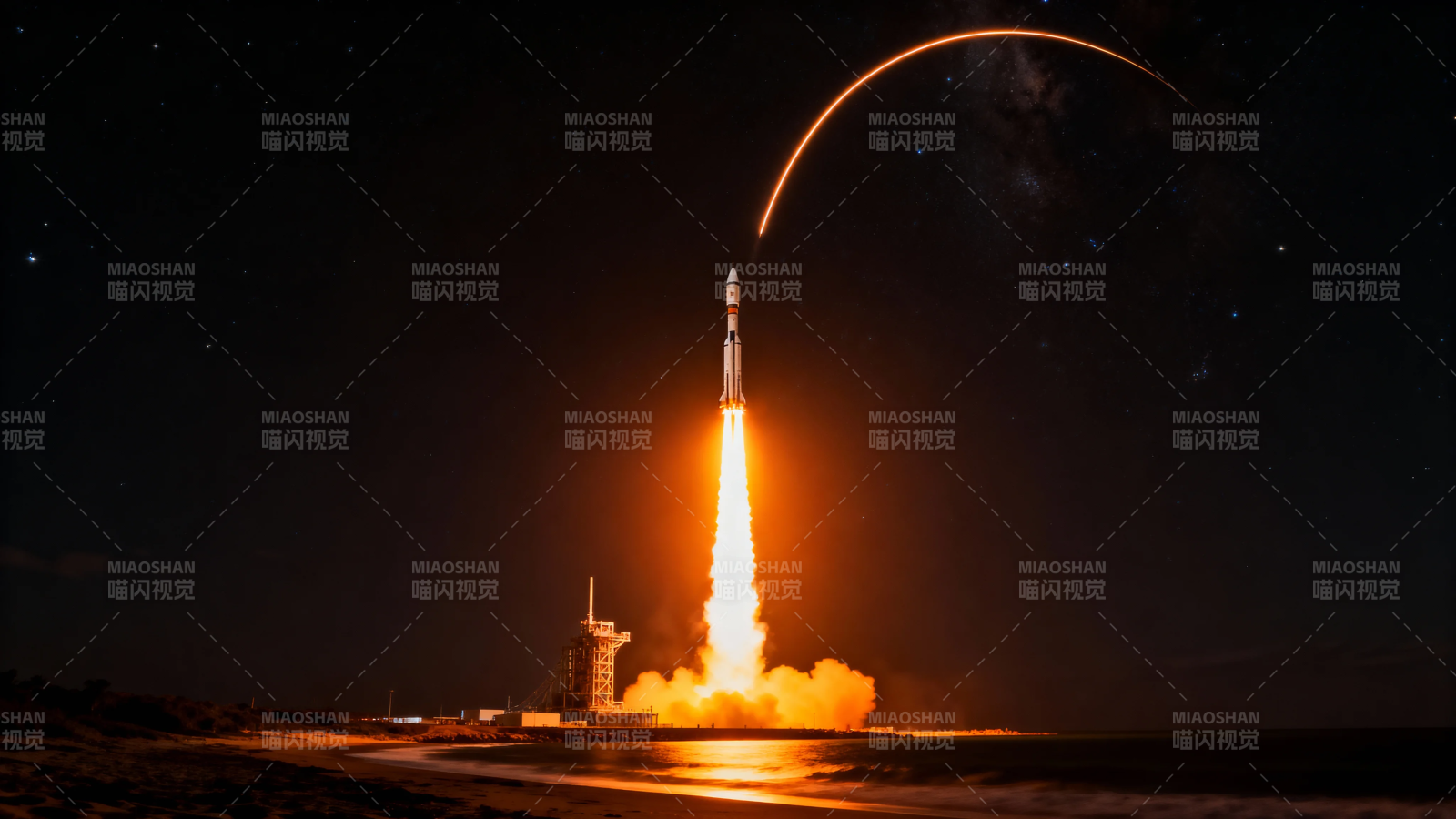 火箭升空 星河为伴图片