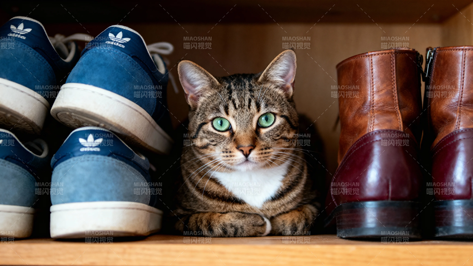 鞋柜里的猫主子图片