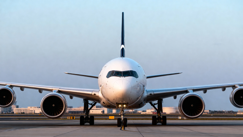 四发客机静待起飞图片