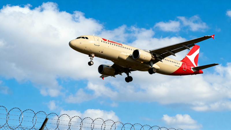 飞机起飞 蓝天白云间翱翔图片