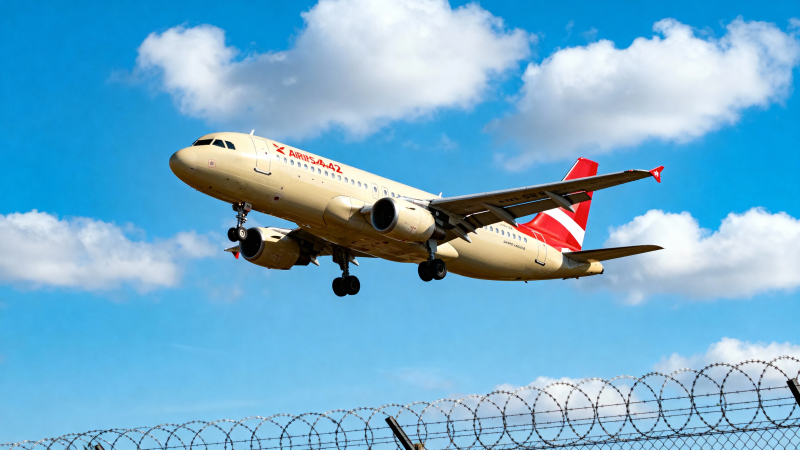 飞机起飞 蓝天白云下翱翔图片