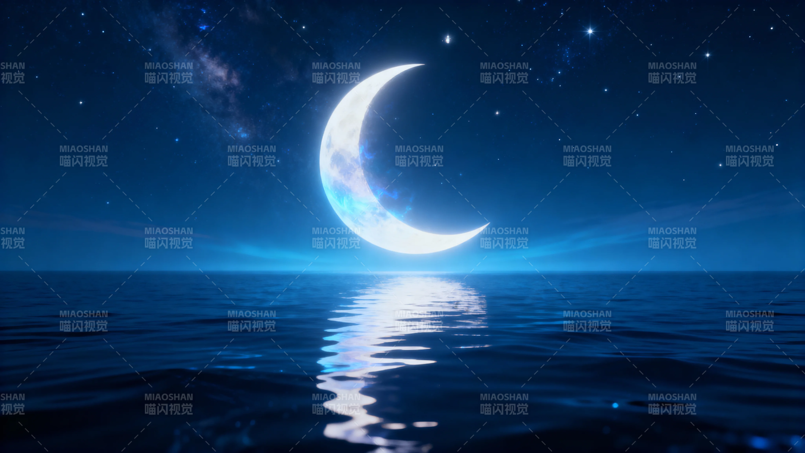 月海星河夜图片