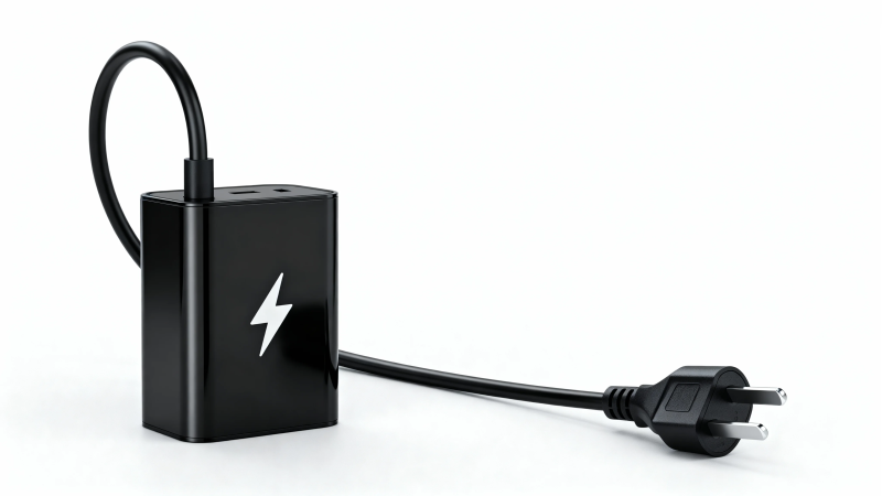 黑色闪电充电器插头图片