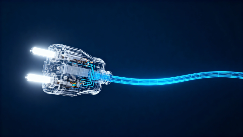 透明插头蓝光流动科技图图片