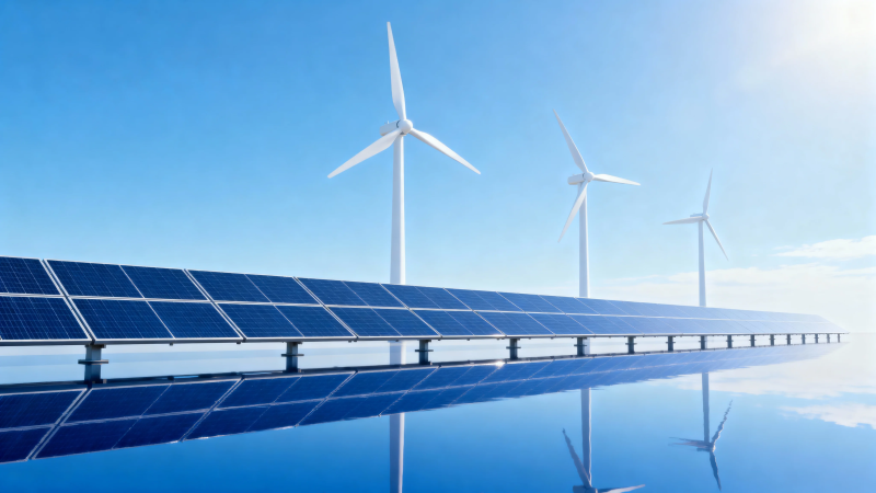 风光互补 清洁能源未来图片