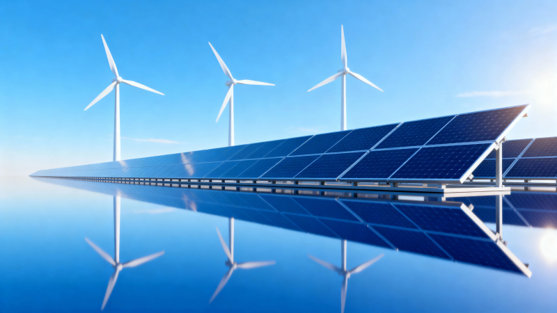 风光互补 绿色能源未来图片