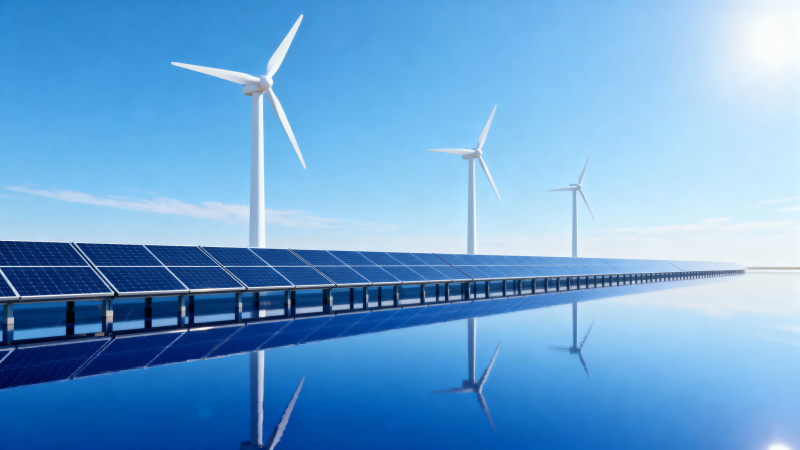 风光互补 清洁能源未来图片