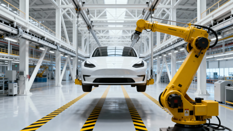 智能工厂汽车自动化生产线图片