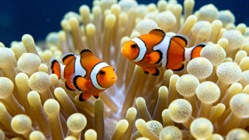 小丑鱼海葵共舞图片