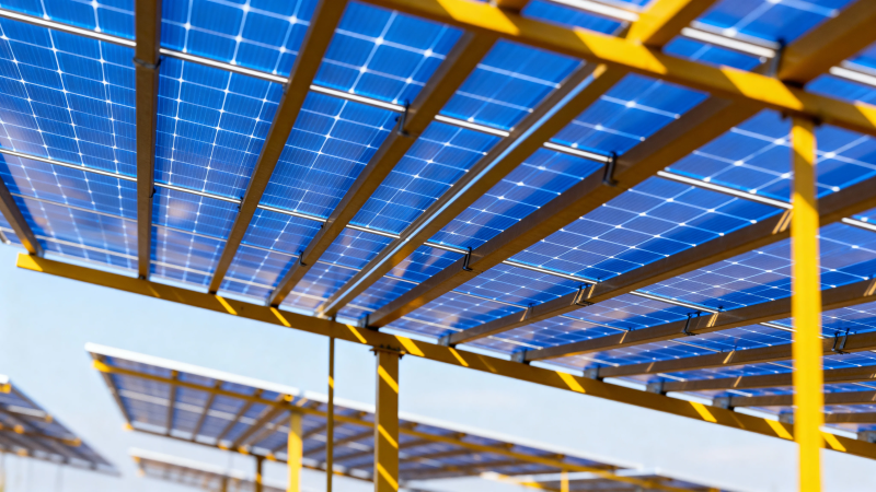 太阳能板阵列发电中图片