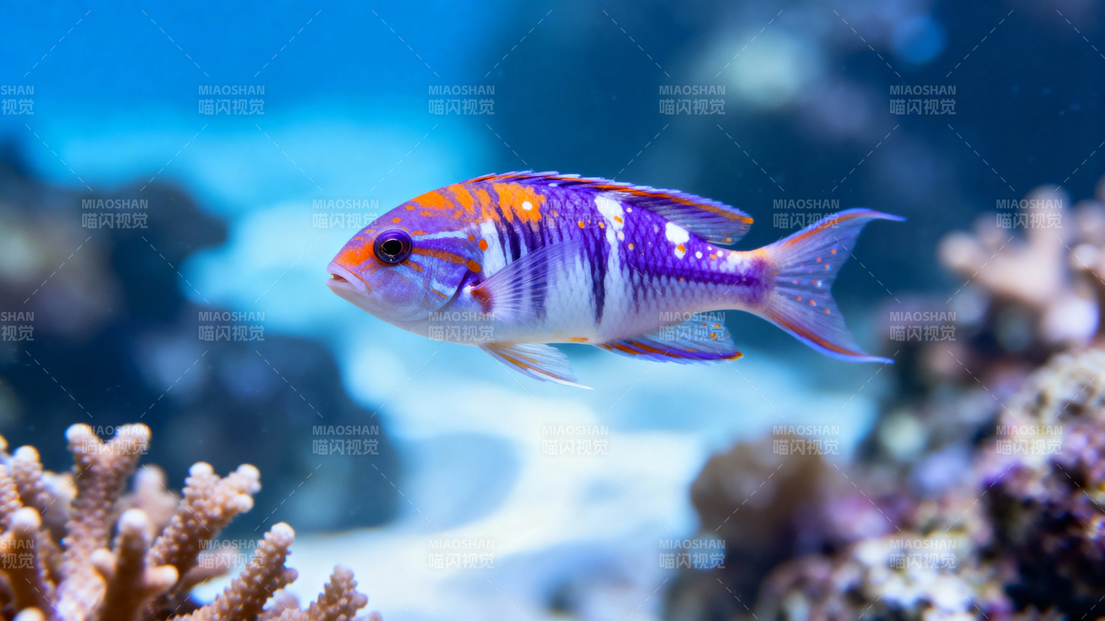 彩鱼游珊瑚 海底斑斓梦图片