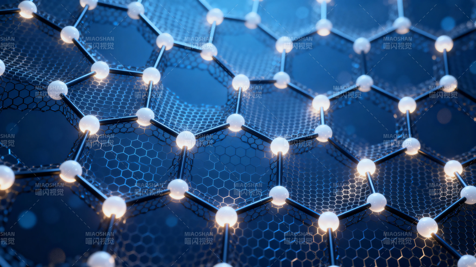蓝光蜂巢结构 科技感十足图片