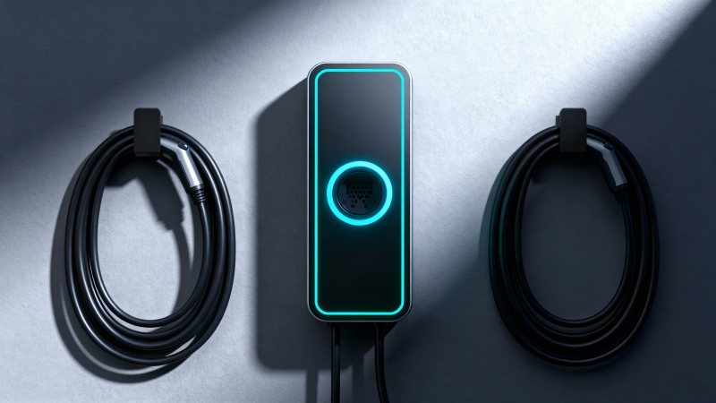 智能充电桩 蓝光环绕设计图片