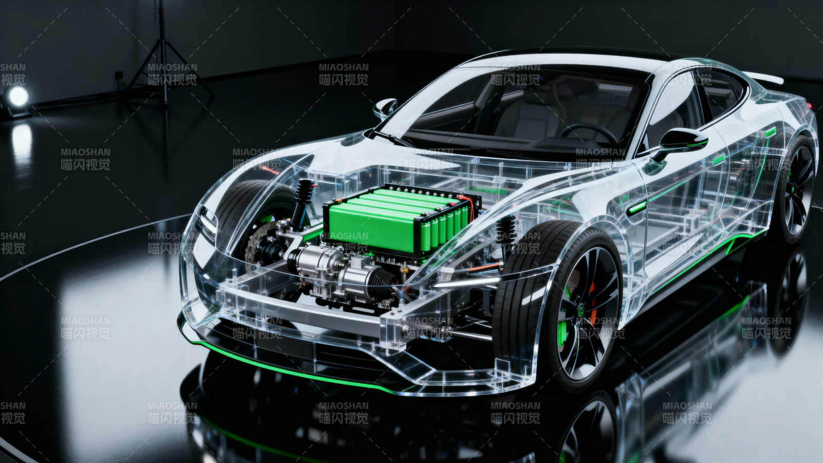 透明车身显电池结构图片