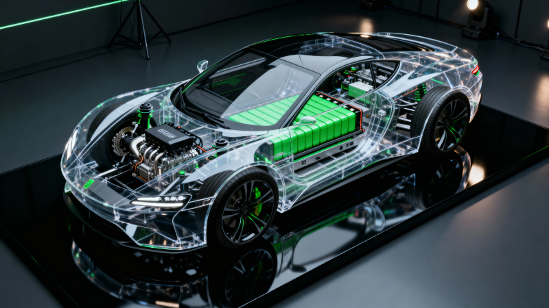 透明电动车结构展示图图片