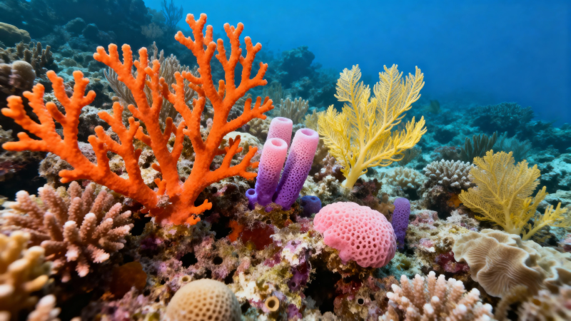 海底珊瑚花园 色彩斑斓图片