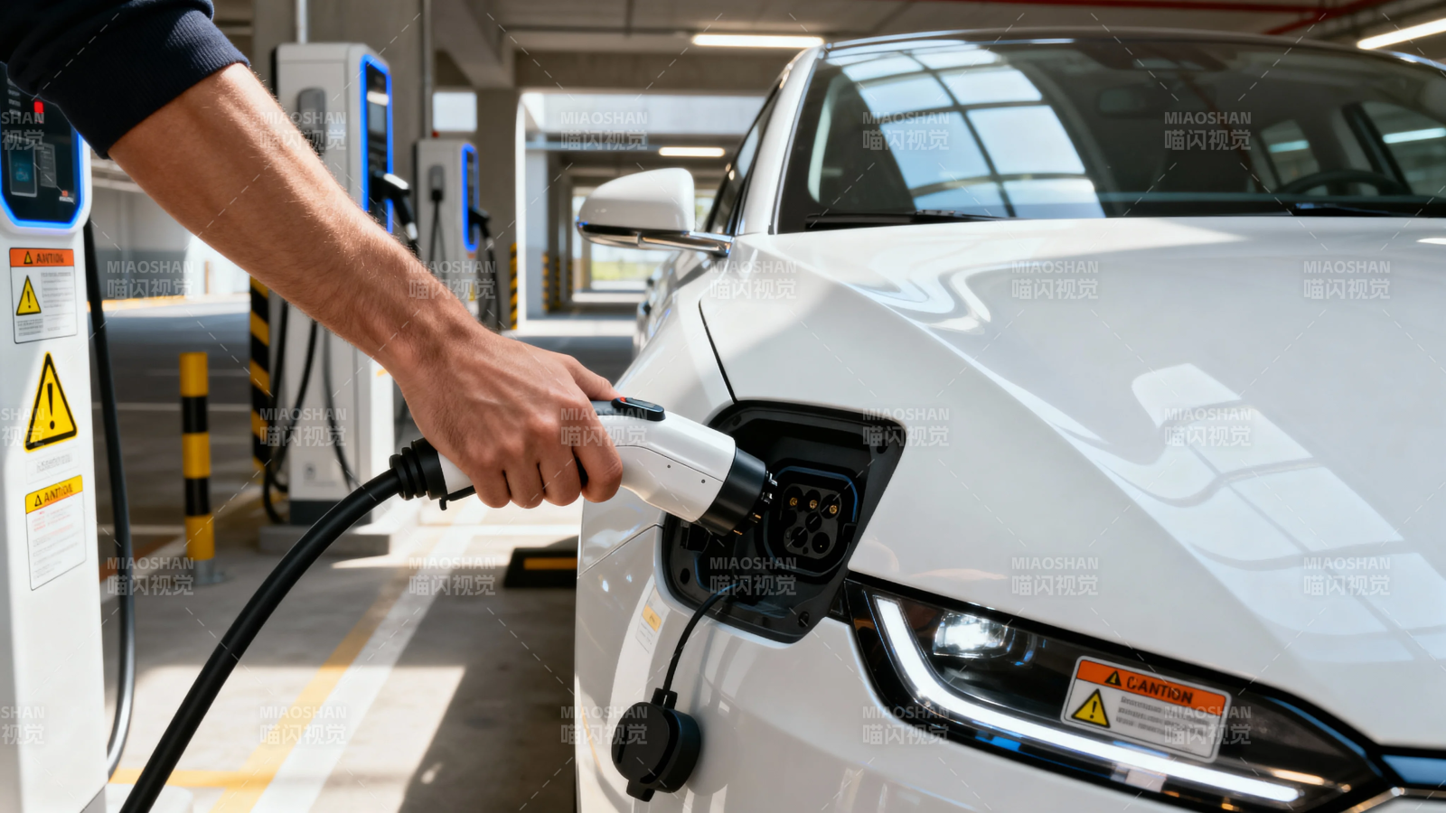 电动车充电中图片