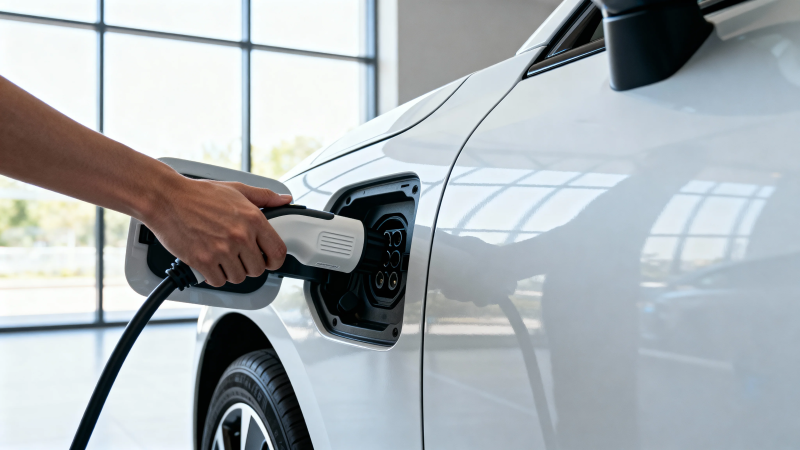 电动车充电中图片