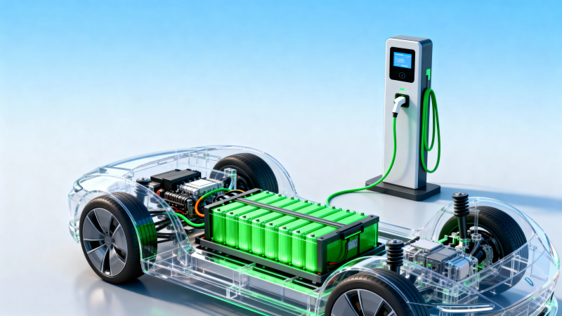 电动车充电中 电池清晰可见图片