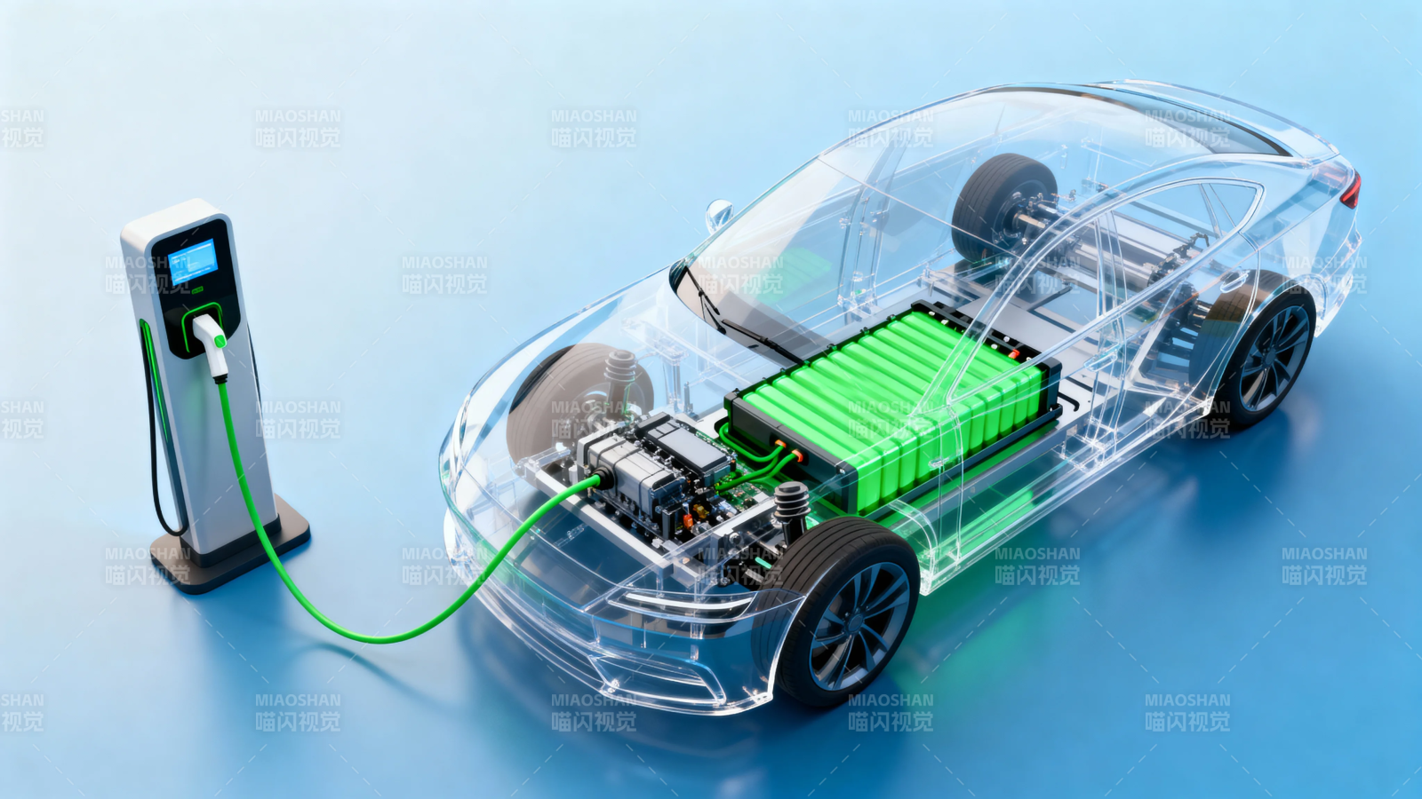 电动车充电示意图图片