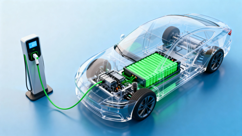 电动车充电示意图图片