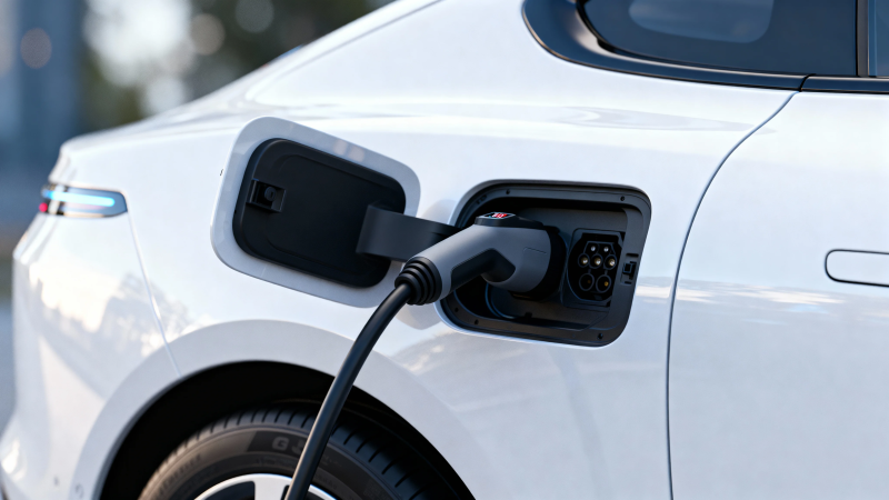 电动车充电中图片