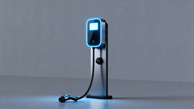 智能充电桩 蓝光科技感图片