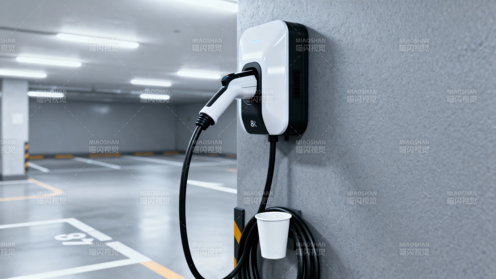 地下车库电动车充电桩图片