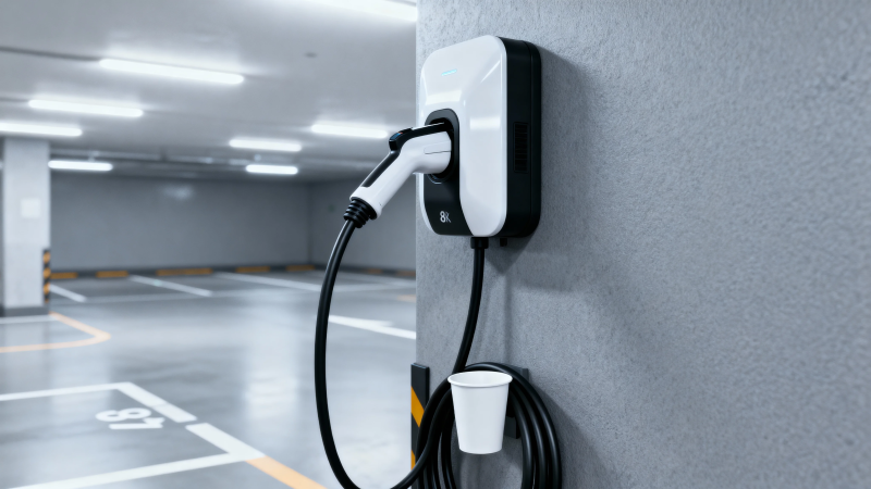 地下车库电动车充电桩图片