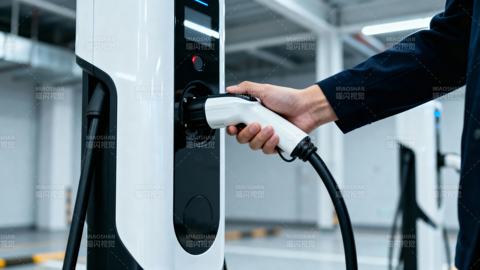 电动车充电中图片