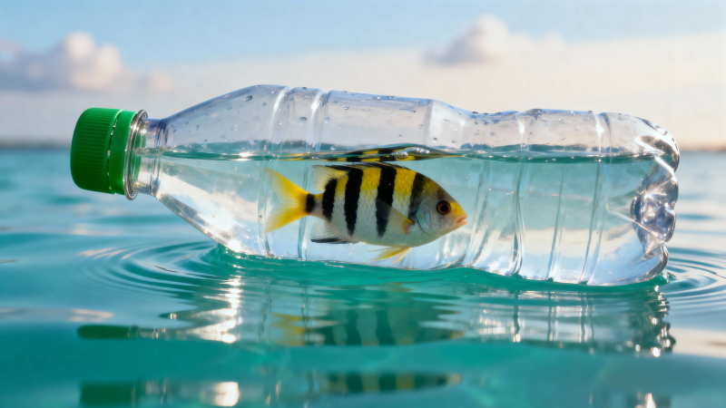 瓶中鱼 海洋塑料之殇图片