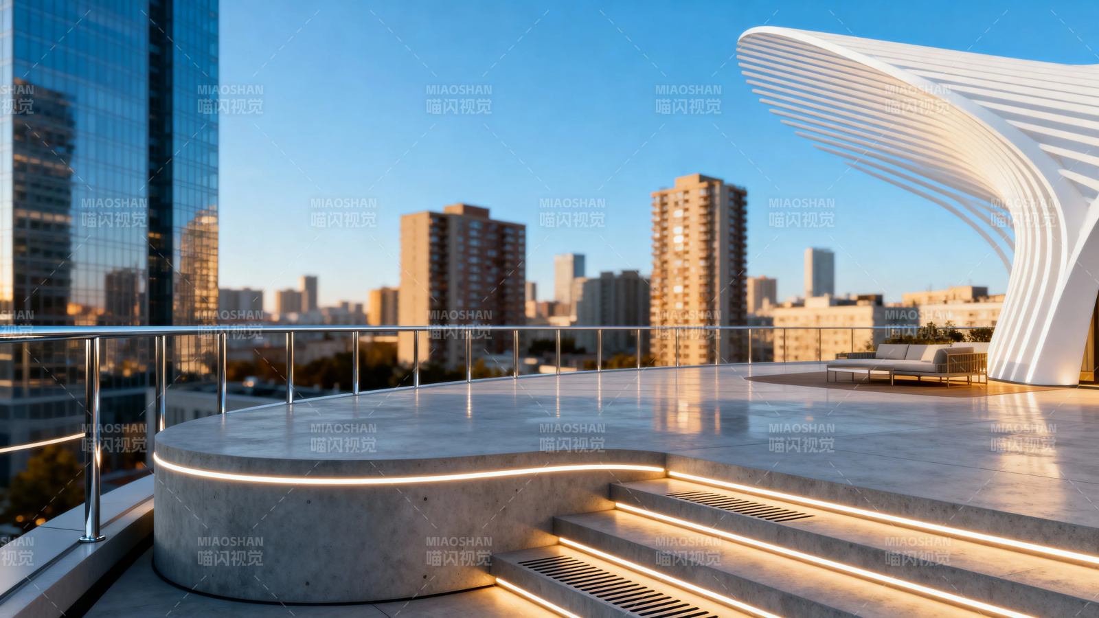 现代都市天台景观图片