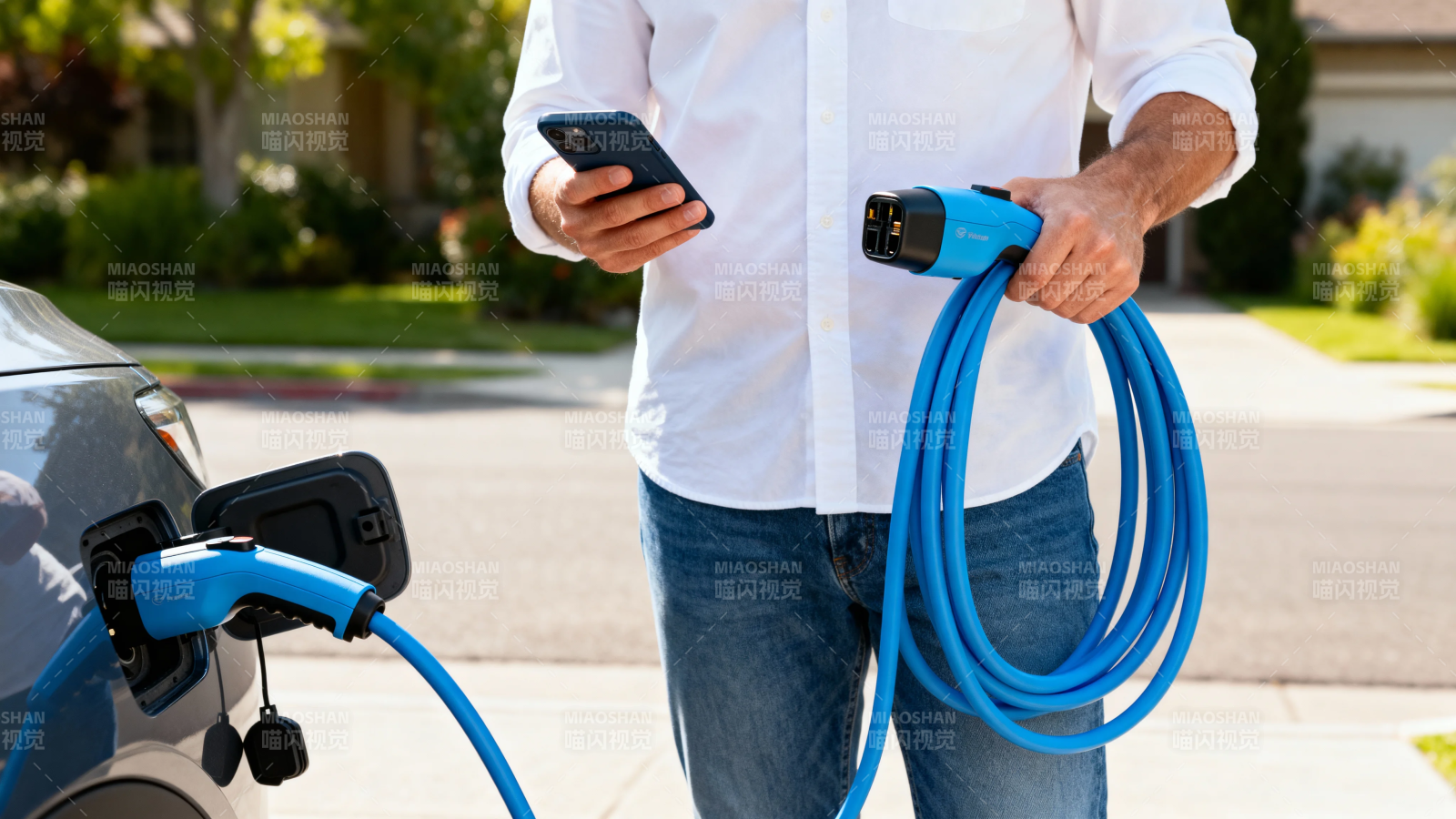 电动车充电 手机操控便捷图片