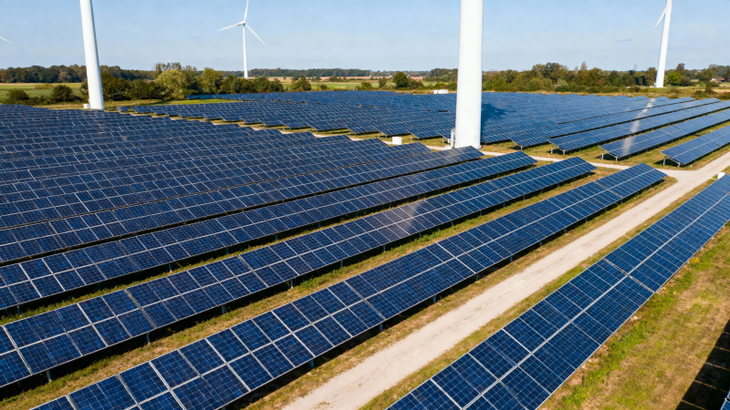 风光互补发电场实景图片