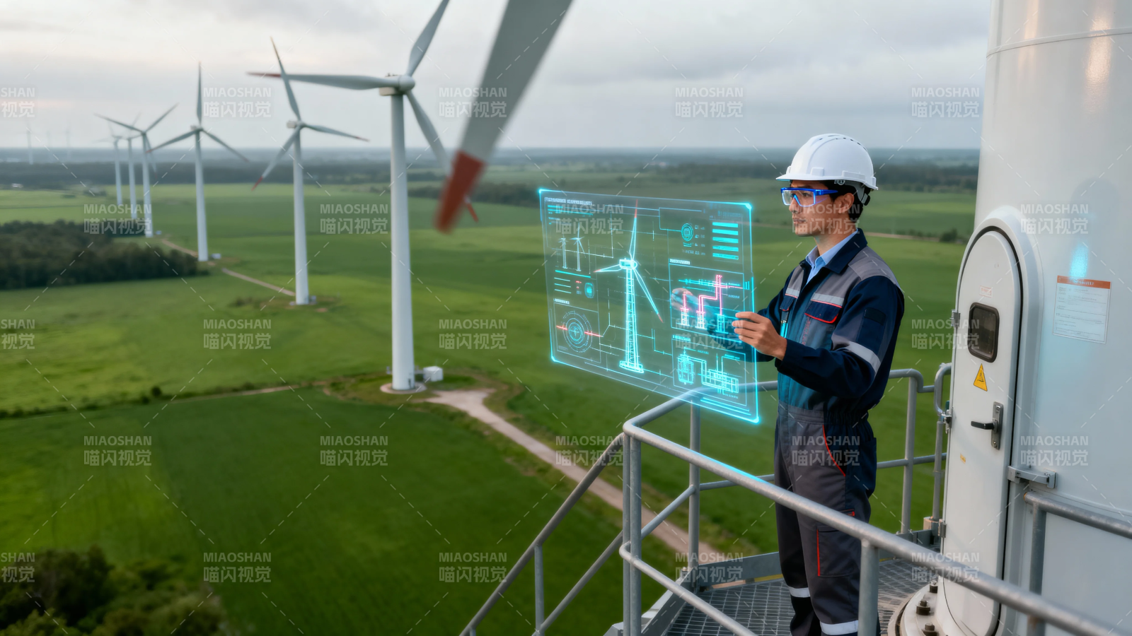 风电工程师远程监控运维图片