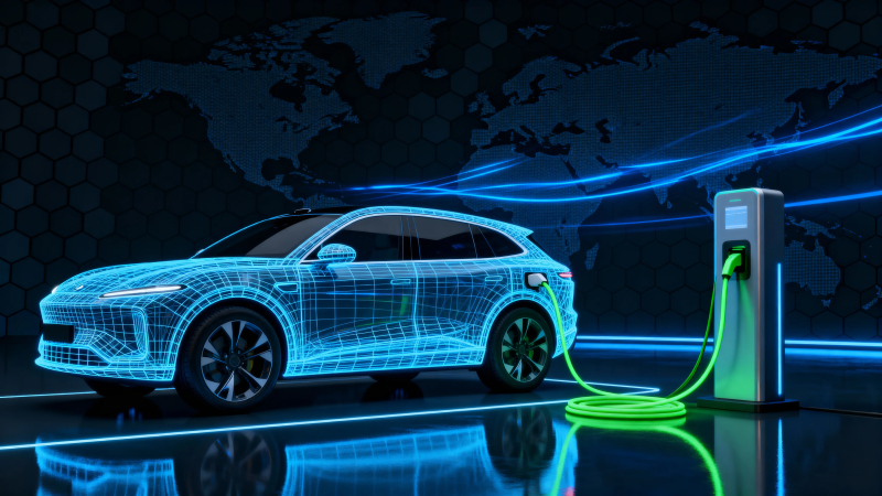 电动车充电 全球科技风图片