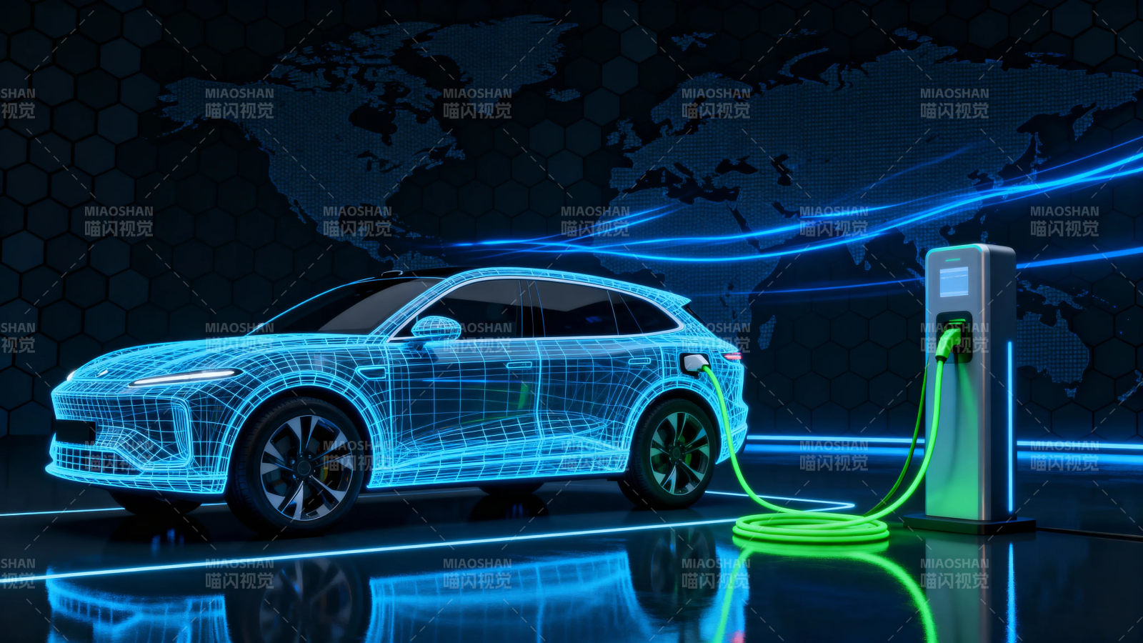 电动车充电 全球科技风图片