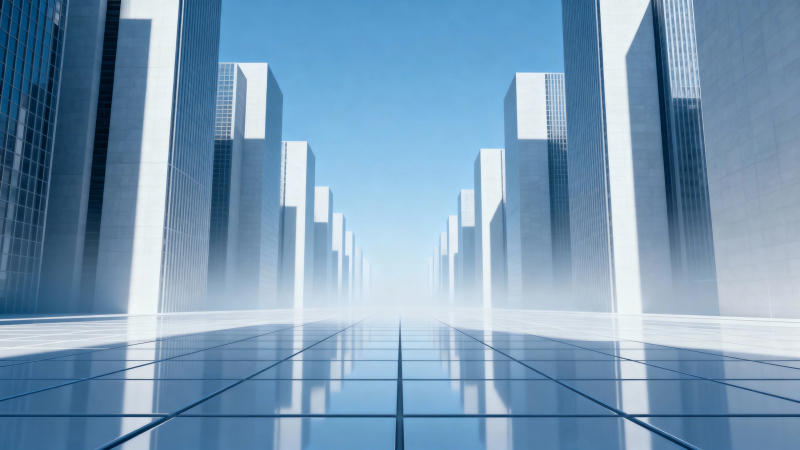 未来都市 镜面长廊图片