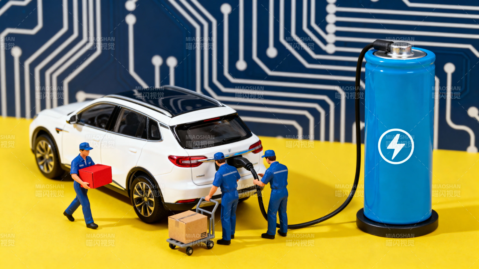 电动车充电场景模型图片