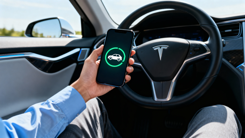 特斯拉手机控车界面图片