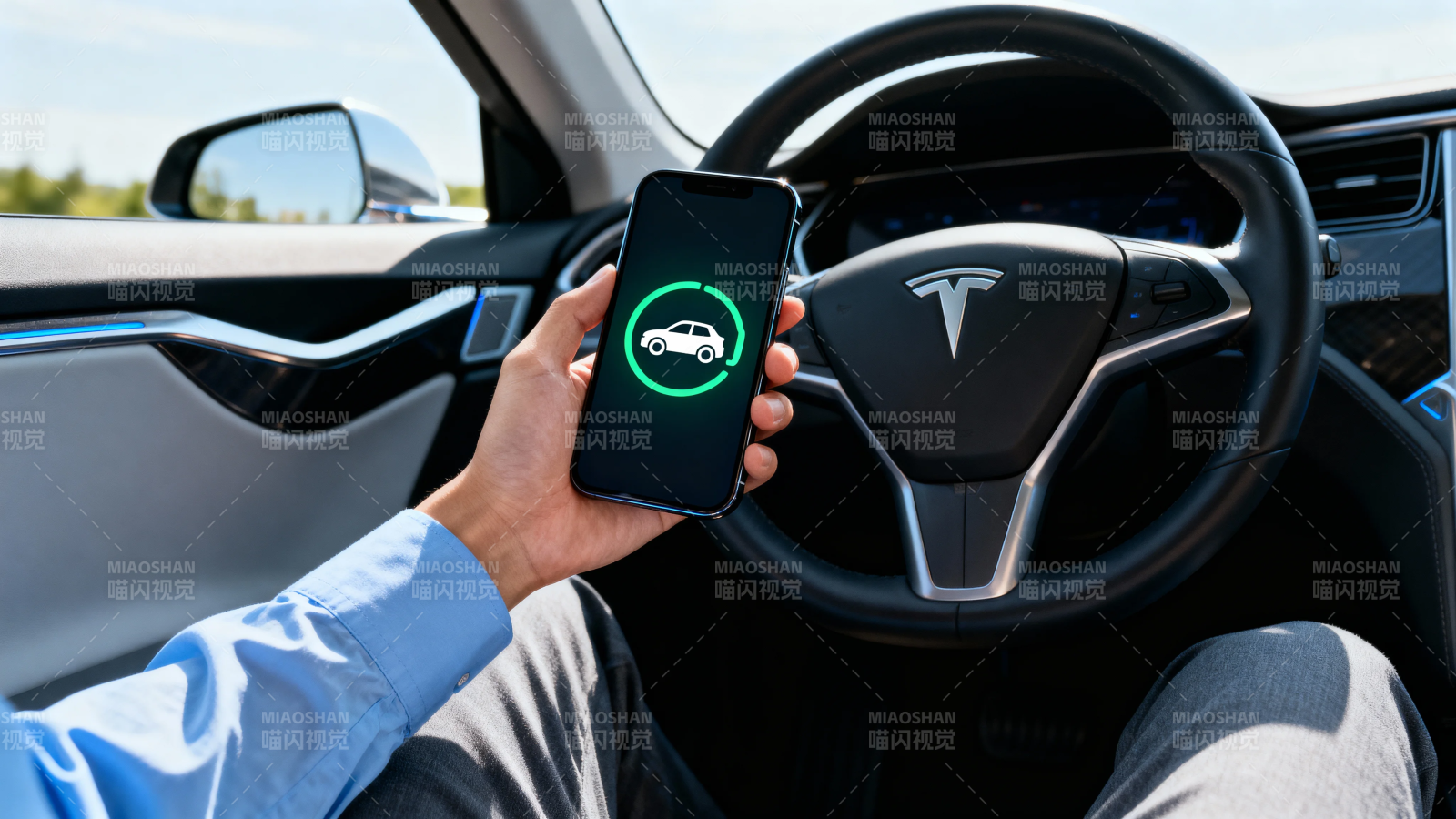 特斯拉手机控车界面图片