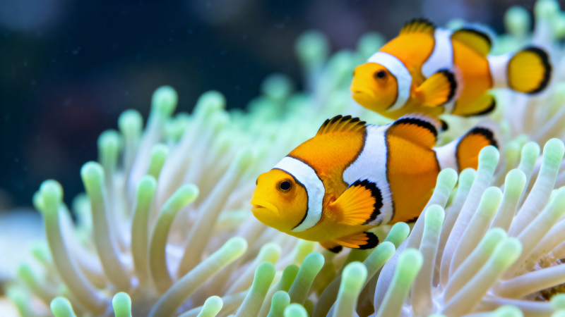 小丑鱼与海葵共舞图片