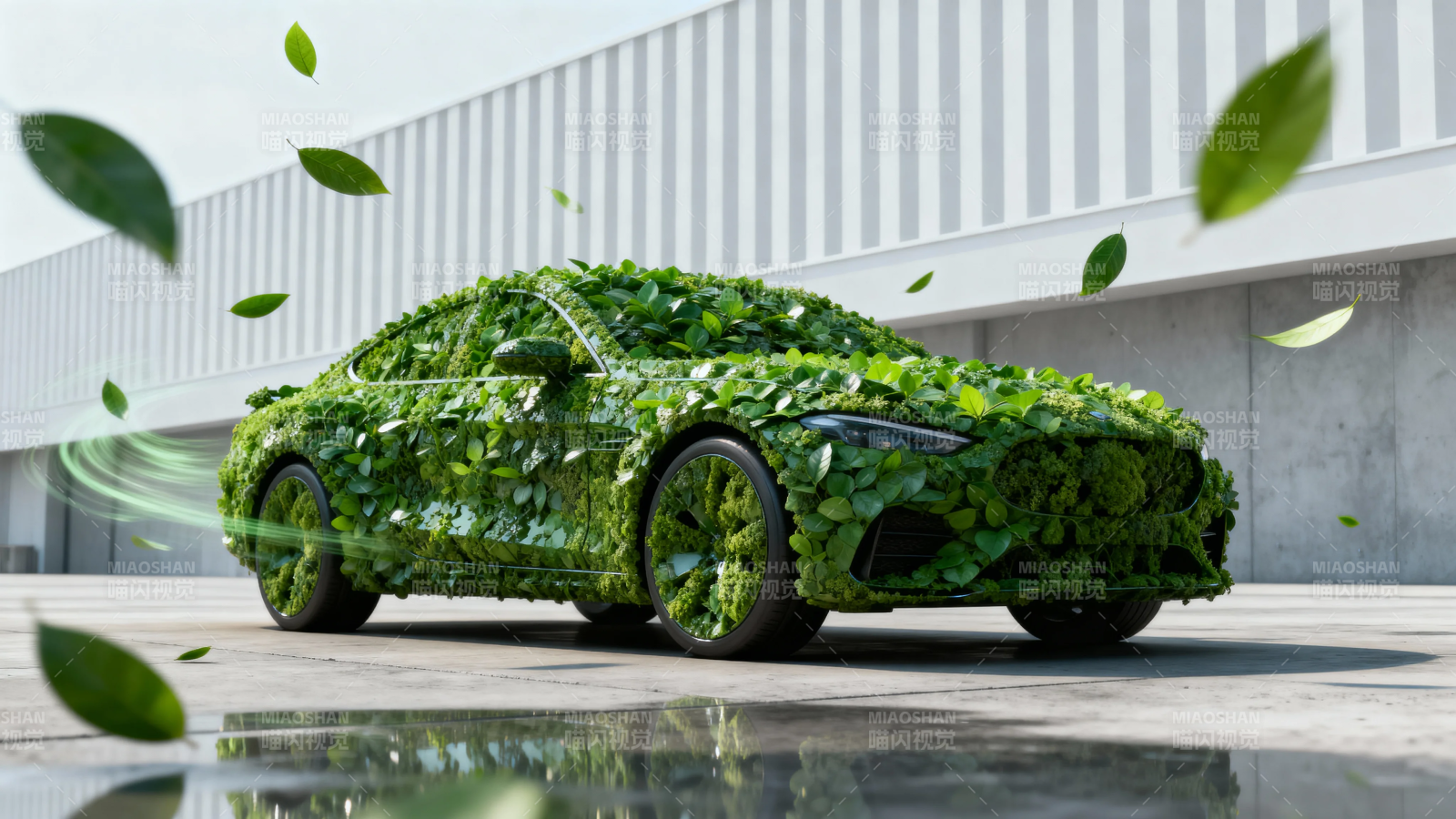 绿叶覆车 自然出行图片